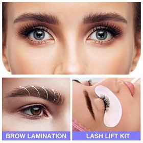 2 In 1 kit recourbement cils & Stratification des sourcils avec teinte teinture noire luxe kit rehaussement de cils profess