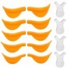 Lucktao 10 PCS Pads Rehaussement de Cils en Silicone, Pads en Silicone pour Rehaussement Cils,et 4 Pinceau à Cils en Forme de