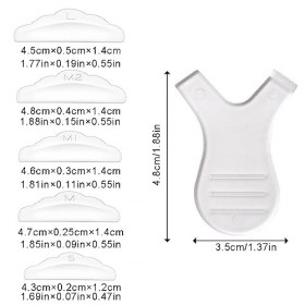 Tadipri 30 Pièces Set D’Outil De Cils En Silicone En 5 Tailles Et 5 Paires De Pinceau À Cils En Forme De Y En Silicone Réutil