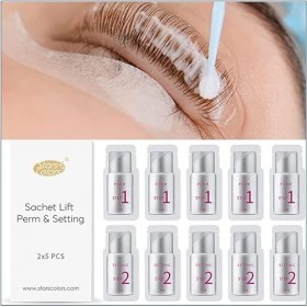 Lotions pour rehausser les cils pour la permanente des cils, la lamination des cils et sourcils, 5x Perm et 5x Fixing Lotion 