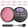 EBANKU Lash Lift Glue, Eyelash Perm Glue Balm 2 en 1 Adhésif Colle de levage de cils Avec Tampon Silicone Recourbe Cils, Curl