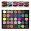 Rechoo 10pcs Fard à Paupières Liquide, Eyeshadow Shimmer Glitter, Ombre à Paupières Multicolore pour le maquillage des yeux, 