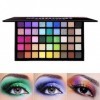 Midnight Galaxy 45 Colors Matte & Glitter Eyeshadow Palette, Colorful and Bright Color Eyes Shadow Pallet, Smooth Blendable P