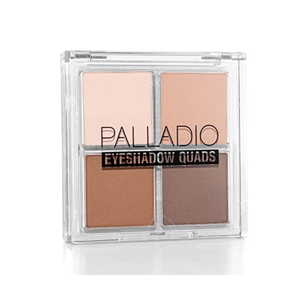 Palladio Eyeshadow Quads, Velvety Pigmented Blendable Matte, Metallic & Shimmer Finishes, Formule crémeuse, Four Way Quad Eye