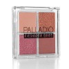 Palladio Eyeshadow Quads, Velvety Pigmented Blendable Matte, Metallic & Shimmer Finishes, Formule crémeuse, Four Way Quad Eye