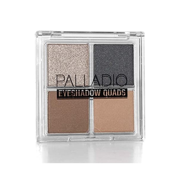 Palladio Eyeshadow Quads, Velvety Pigmented Blendable Matte, Metallic & Shimmer Finishes, Formule crémeuse, Four Way Quad Eye