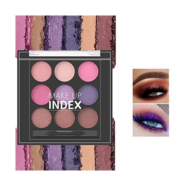 Palette à Paupière, 9 Couleurs de Fards à Paupières Mats Chatoyants, Palette Maquillage Yeux Nude Neutre, Eye Shadows Brun Ha