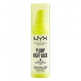 NYX Professional Makeup Primer & Sérum Plump Right Back, Aux Électrolytes, Formule Vegan, 30 ml & Spray Fixateur, Tenue Longu