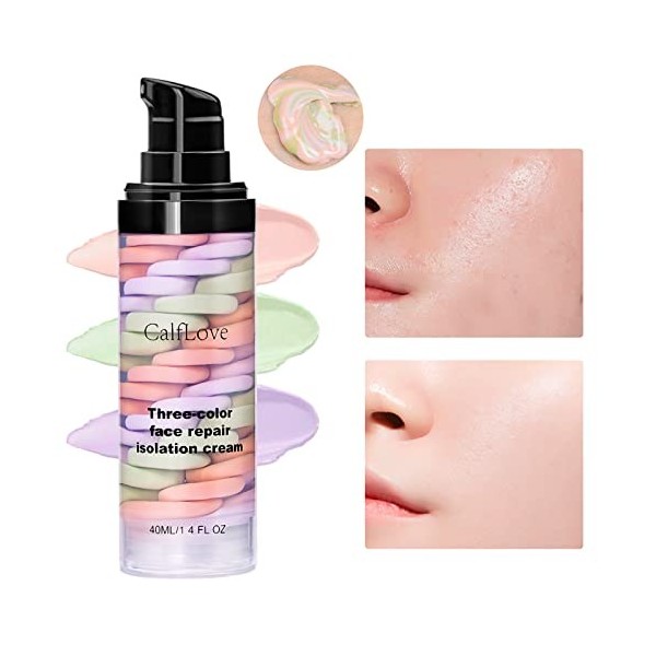 Isolation Cream, Primer Face Makeup Base, Color Correcting Facial Serum, Skin Tone Correcting and Brightening Primer, Invisib