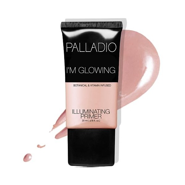 Probelle Im Glowing Illuminating Primer, base de maquillage rose nacré pour le visage, contient de laloe vera Clair 0,67 on