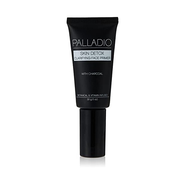 Palladio Skin Detox Clarifying Face Primer with Charcoal, crée une base lisse pour lapplication du maquillage, protège la pe