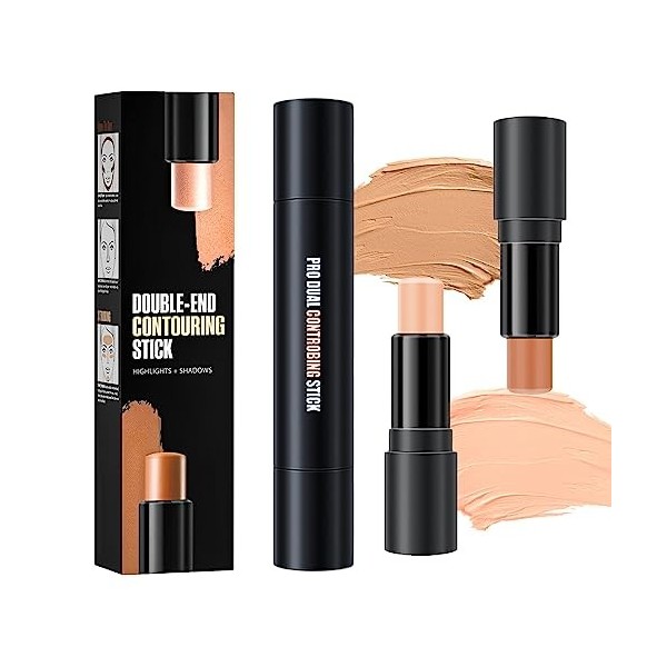 EHIOG 2 in1 Contouring Stick, Facile à appliquer, approfondit les contours du visage, illumine la zone T et crée rapidement u