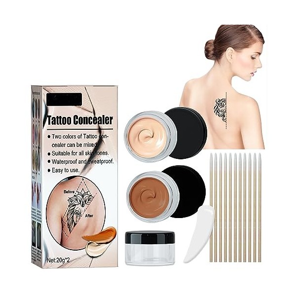 Dyceittdia Tattoo Concealer, Tattoo Concealer, Tattoo Scar Corrector pour le corps, pour les jambes 1 