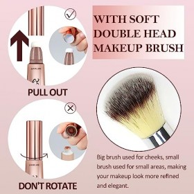 Prreal Lot de 3 baguettes de maquillage pour fard à joues avec pinceau de maquillage, bâton de maquillage en bronze, correcte