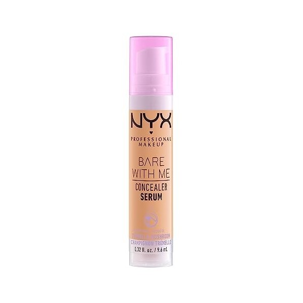 NYX Professional Makeup Anti-Cernes Sérum Correcteur Bare With Me, Fini Naturel, Couvrance Moyenne, Teinte : Medium Golden 0