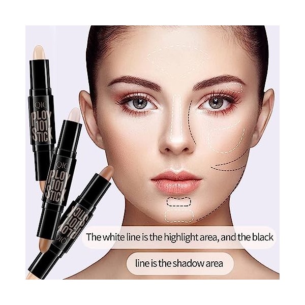 Contouring Stick 3 pcs Contouring Maquillage Stick Contouring Visage Contour Stick Makeup Contouring Baton Contouring Illumin