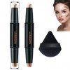 Bâton Contour 2 en 1,lOmbre Illuminateur Maquillage Bâton,Contouring Visage Contour Bâton,Bâton Contouring Maquillage,Contou