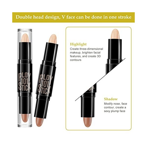 Contouring Maquillage,Concealer,Correcteur Stick de Contouring,Contouring Stick,Bâton Surligneur,Makeup Contouring,Correcteur