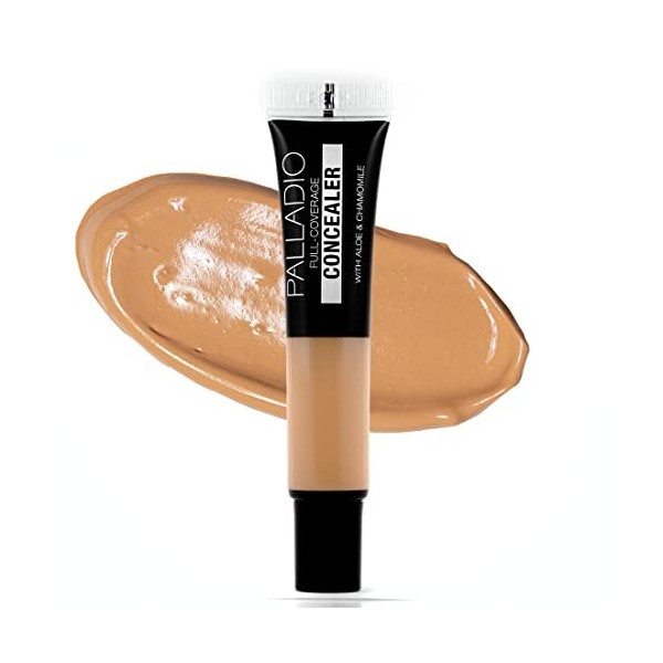 Palladio Correcteur à couvrance totale, dissimulation sous les yeux, correcteur crémeux pour le visage et les yeux, unifie le...