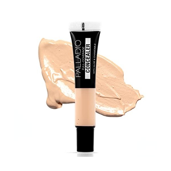Palladio Correcteur à couvrance totale, dissimulation sous les yeux, correcteur crémeux pour le visage et les yeux, unifie le...