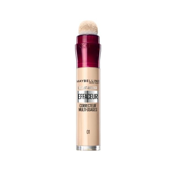 Maybelline New York - Anti-cernes/Correcteur Fluide - Instant Anti-Age L’Effaceur - Teinte : Beige Rosé 01 - 6,8 ml & Anti-