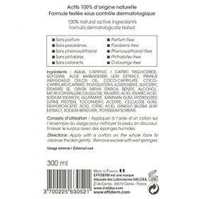 EFFIDERM - Lait Démaquillant Velouté - Nettoie et élimine les impuretés - Hydrate et protège la peau - Tonifie et raffermit l