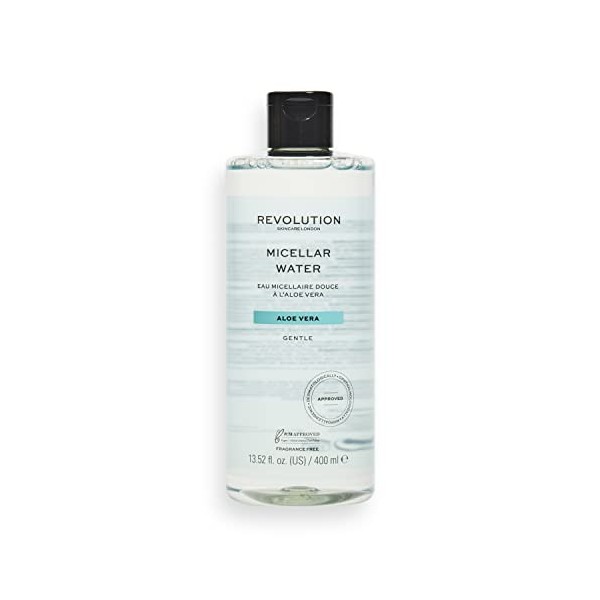 Revolution Skincare London, Aloe Vera gentle, Micellar Water, Démaquillant, 400ml