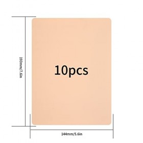 Lot de 10 peaux vierges pour pratique du tatouage, 19,3 x 14,2 cm, double face en silicone, tampons dentraînement du maquill