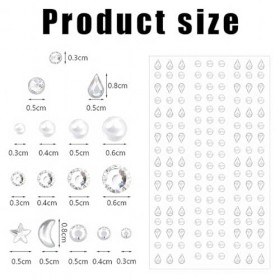 PSOWQ 850 pièces Strass Visage Auto Adhésifs, strass pailletés, tatouages ​​temporaires, autocollants pour visage, yeux, corp