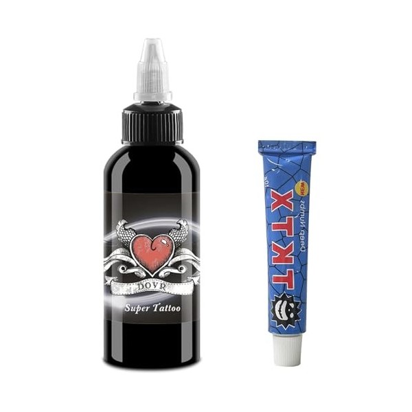 UMIKAkitchen Tatuage dencre noire de tatouage dencre de tatouage permanente 120ML crème apaisante pour tatouage, couleur 