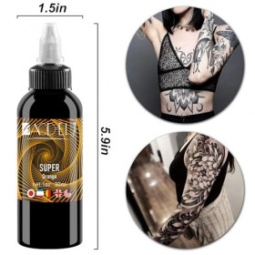 UMIKAkitchen encre de tatouage noir - encre de tatouage permanente 120 ml crème apaisante pour tatouage, couleur aléatoire 