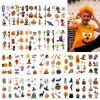 Lot de 30 feuilles de tatouages dHalloween pour enfants, Halloween, tatouages temporaires pour garçons, filles, faveurs de f