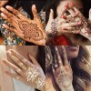 19 Henné Pochoirs de tatouage, feuilles Pochoirs de henné réutilisables Pochoirs de tatouage temporaire pour femmes filles et
