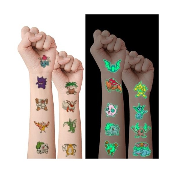 12 Feuilles de Tatouage pour Enfants, Tatouage Temporaires pour Enfant, Autocollant de Tatouage pour Enfants, Tatouage Garçon