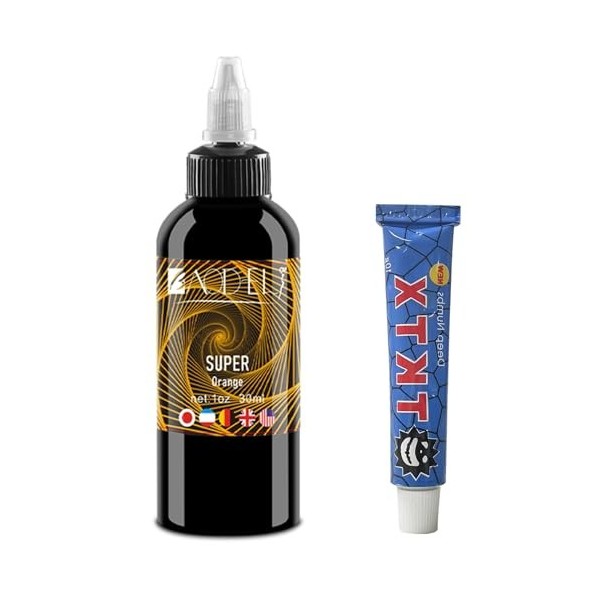 UMIKAkitchen encre de tatouage noir - encre de tatouage permanente 30 ml crème apaisante pour tatouage, couleur aléatoire 