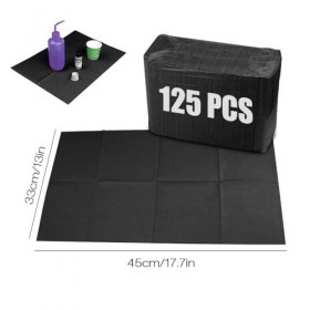 Lot de 125 bavoirs dentaires, nappes de tatouage, 33 x 45 cm, imperméables et jetables, tapis de table, bavoirs dentaires, na