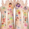 Awinmay Lot de 145 tatouages temporaires de fée pour enfants – Lot de 145 faux tatouages à paillettes pour le corps et le vis