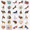 30Pcs Tatouage Temporaire Cheval Autocollant Tatouage Ephémère Animaux Etanche Cadeau pour Fête Cheval Décoration Enfant Fill