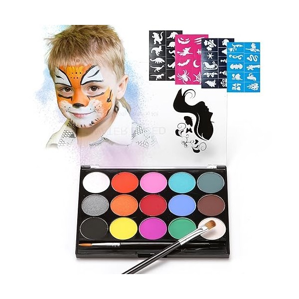Maydear Kit de peinture visage pour enfants – Palette de