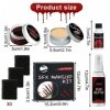 TZQFROCE 8 pièces Halloween Make up Set Maquillage dHalloween Effet spécial Halloween Faux sang Set avec éponge pour Hallowe