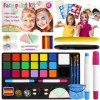 Peinture Visage 20 Couleurs Peinture Corporelle, Palette de Maquillage Enfants, Peinture pour Le Visage, Sûr, Non Toxique, po