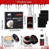 LETTERASHQP Kit de Maquillage Halloween, Halloween Makeup Set,Maquillage Halloween Effets Spéciaux, Faux Sang Éponge à Pointi