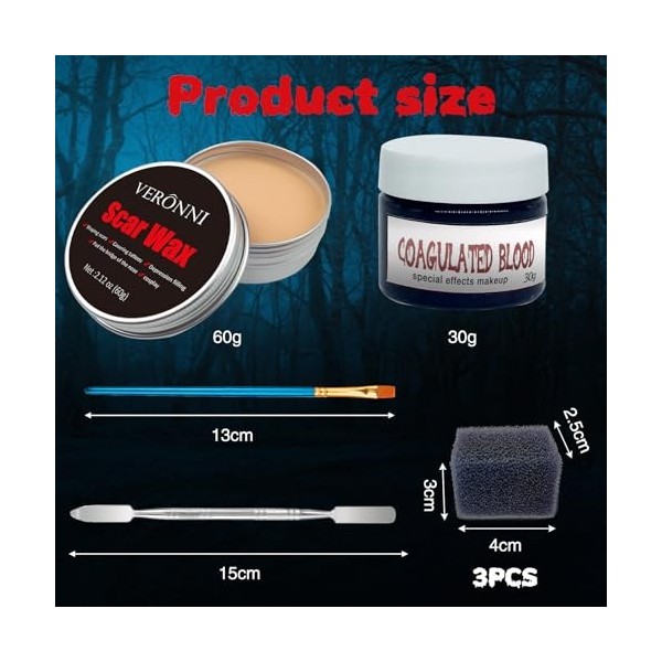 Halloween Cire à Modeler Wound Scar Wax Maquillage Halloween Maquillage Effets Speciaux Kit Effets Spéciaux Scène de Peinture