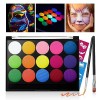 Skymore UV Peinture Corporelle pour Le Visage 15 Couleurs Palette de Maquillage pour Enfants Kit de Peinture fluorescente UV 