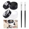 Noir Blanc Visage Peinture Corps, Maquillage Carnaval avec 2 Pinceaux, Peinture Visage Noir Blanc, Professionnelle Visage Pei