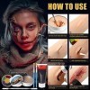 Faux Halloween Vampire Blood Gel Faux Sang Modelage Cicatrice Cire 6 Couleurs Bruise Maquillage Palette Outil Maquillage Brus