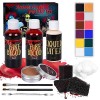 FORMIZON Maquillage Halloween Effets Spéciaux, 60g Cire De Cicatrice, Faux Sang, Faux gel Coagulé, Spatule, Kit de cire de ma