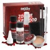 Festicy Halloween Set Maquillage à Effets Speciaux I Faux Sang, Cire pour Cicatrice, Spray Faux Sang, Wax pour Visage & Plus 