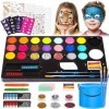 Peinture Corporelle Maquillage Halloween, 20 Couleurs Maquillage Enfant Peinture Visage Body Painting, Maquillage Enfant Fill