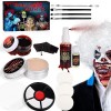 Ulikey Peinture Corporelle Noir et Blanc Rouge, Clown Halloween Makeup Maquillage Halloween Effets Spéciaux, Professionnelle 